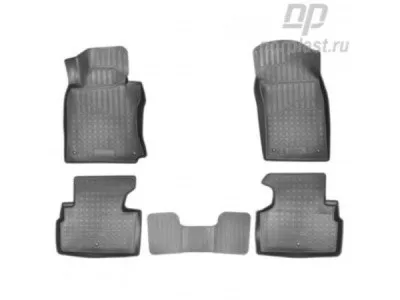 Коврики в салон с бортиком, Полиуретан черный, для Infiniti Q50 2013-2025 (NPA11-C33-730)