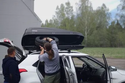 Автобокс ACTIVE M, 450л, 1870х880х440 с двусторонним открыванием черный (UNI-XX-441202.33)