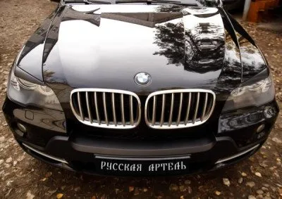 Реснички на фары под покраску для BMW X5 2006-2010 (REBX5-006500)
