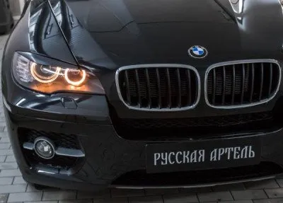 Реснички на фары под покраску для BMW X6 2007-2012 (REBX6-008200)