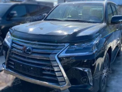 Дефлектор капота черный для Lexus LX 2015-2023 (DK051)