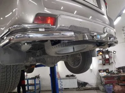 Фаркоп тип шара F с нерж. накладкой для Toyota Land Cruiser Prado 2002-2025 / Lexus GX 2002-2009 (Y-13aN)