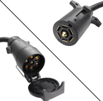 Переходник розетки фаркопа c USA 7-pin на EURO 7-pin (usa7euro7)