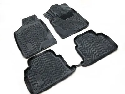 Коврики в салон 3D с бортиком, Полиуретан черный, для Toyota Harrier 2003-2013 (61978)