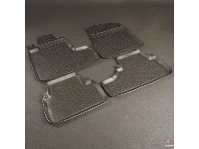 Коврики в салон с бортиком, Полиуретан черный, для Honda CR-V 2006-2012 (NPL-Po-30-11)