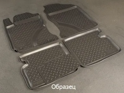 Коврики в салон с бортиком, Полиуретан черный, для SEAT Leon 2005-2009 (NPL-Po-80-35)