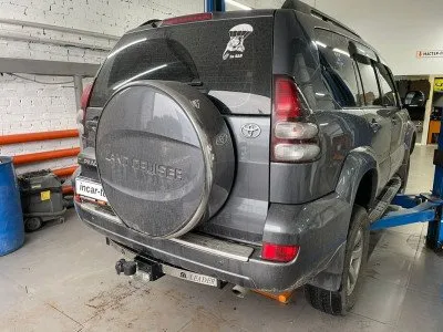 Фаркоп тип шара F с нерж. накладкой для Lexus GX 2002-2023 / Toyota Land Cruiser Prado 2002-2025 (T113-F(N))