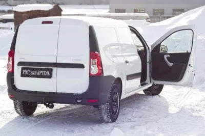 Накладки на пороги фургон АБС-пластик для ВАЗ (LADA) Largus 2012-2025 (NLL-041012)