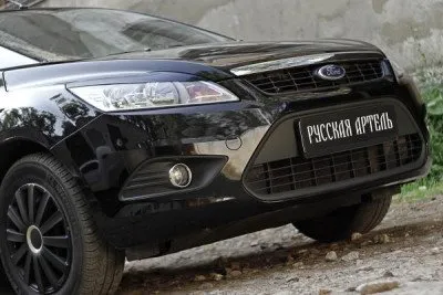 Реснички на фары под покраску для Ford Focus 2007-2011 (REFF-004900)