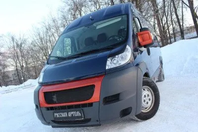 Реснички на фары под покраску для Citroen Jumper Микроавтобус (5 дв) 2006-2013, Jumper Фургон (4 дв) (REFD-021800)