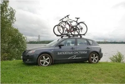 Крепление для велосипеда на крышу LUXBike-1, с замком серебристый (691028)