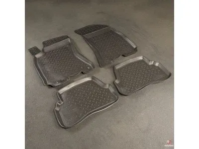 Коврики в салон с бортиком, Полиуретан черный, для Volkswagen Passat 2000-2005 (NPL-Po-95-25)
