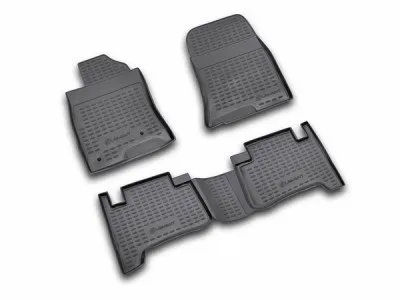 Коврики в салон с бортиком, Полиуретан серый, для Toyota Land Cruiser Prado 2002-2009 / Lexus GX 200 (NLC.48.01.211k)