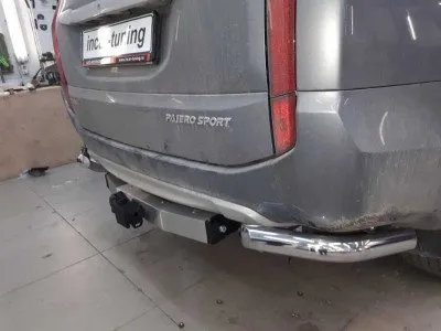 Фаркоп тип шара E с нерж. накладкой для Mitsubishi Pajero Sport 2008-2021 (MPS-08-991124.00)