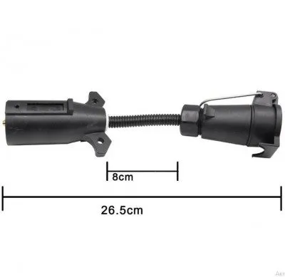 Переходник розетки фаркопа c USA 7-pin на EURO 7-pin (usa7euro7)