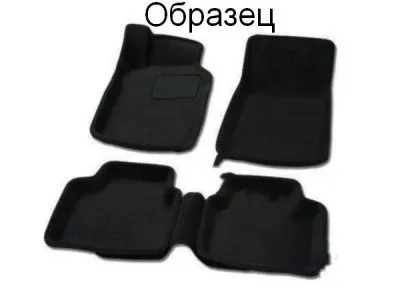 Коврики в салон 3D с бортиком, Полимер черный, для Suzuki SX4 2006-2014 / FIAT Sedici 2005-2014 (71701)